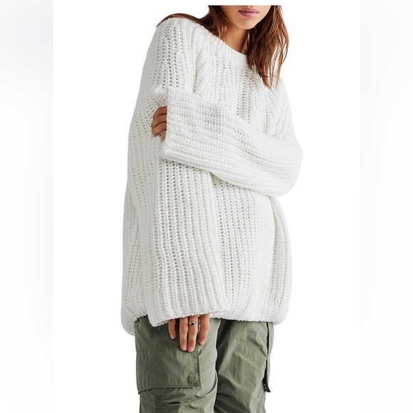 Free People Sweaters - NWT Free People Take Me Home Sweater in Ivory Size Large Retail $148